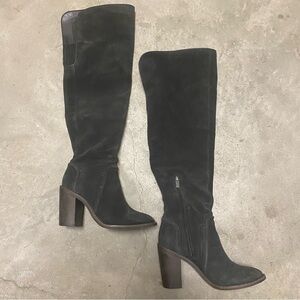 Vince Camuto Women’s Melaya Over the Knee Boots 7.5M Suede Leather Block Heel